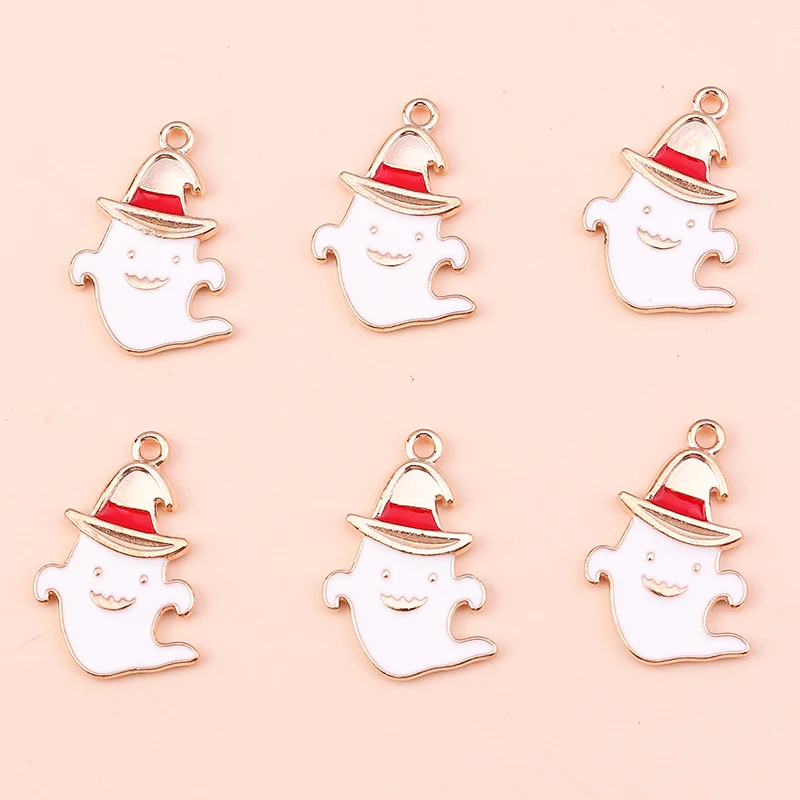 10 teile/los Mix Emaille Halloween Geist Kürbis Fledermaus Charms Anhänger für Schmuck Machen Frauen Mode Ohrringe Halsketten Handwerk Geschenk – Detail 13