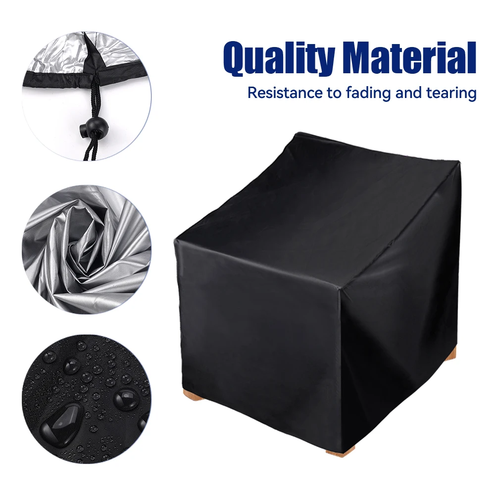 210D Oxford Stacked Chair Dust Cover Waterproof Dustproof Furniture Protector Chaircover Chair Sofa Cover for Outdoor Garden