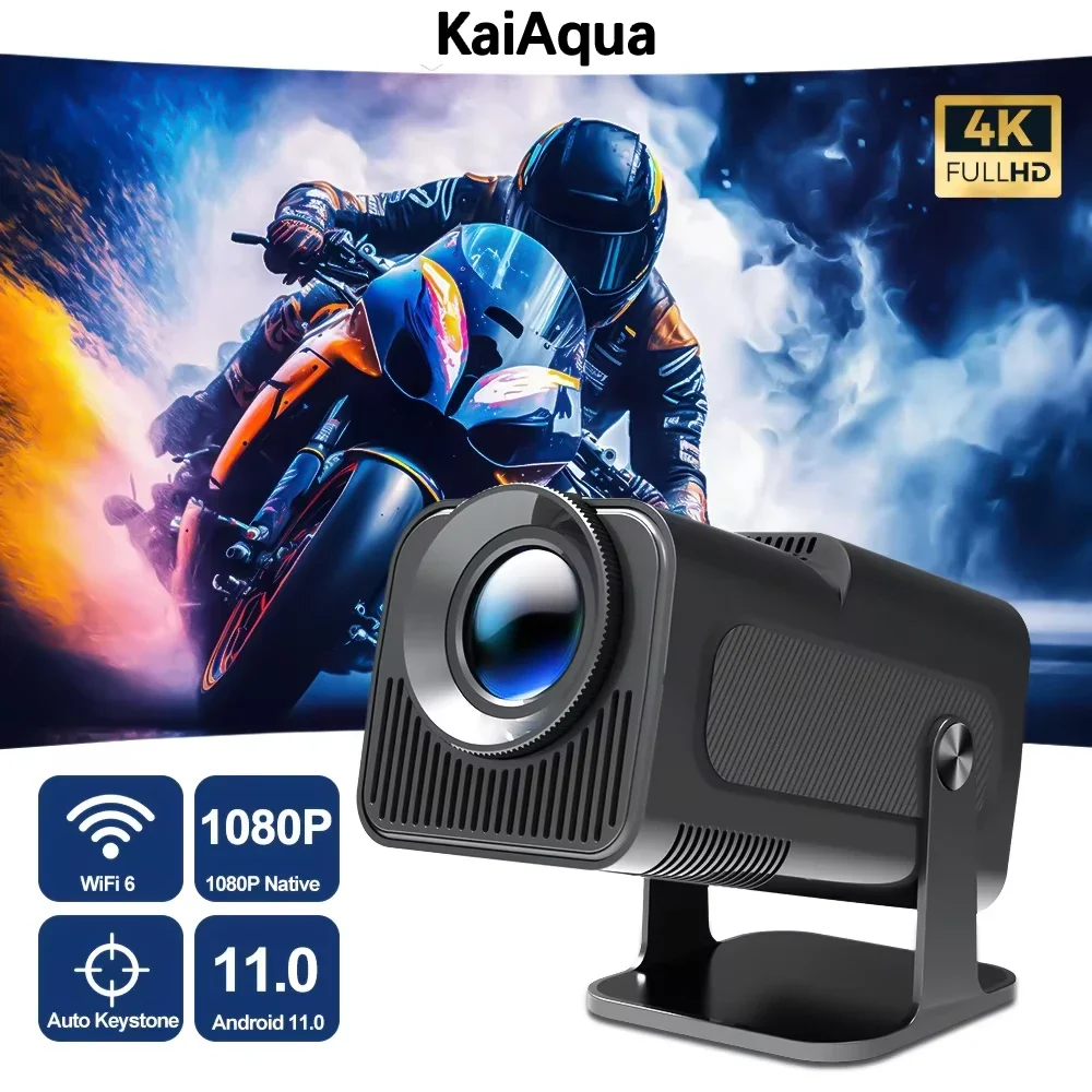 

New KaiAqua HY320 Projector Android 11 390ANSI HD 4K Native 1080P Dual Wifi6 BT5.0 Cinema level Portable Projetor HY300 Upgrated