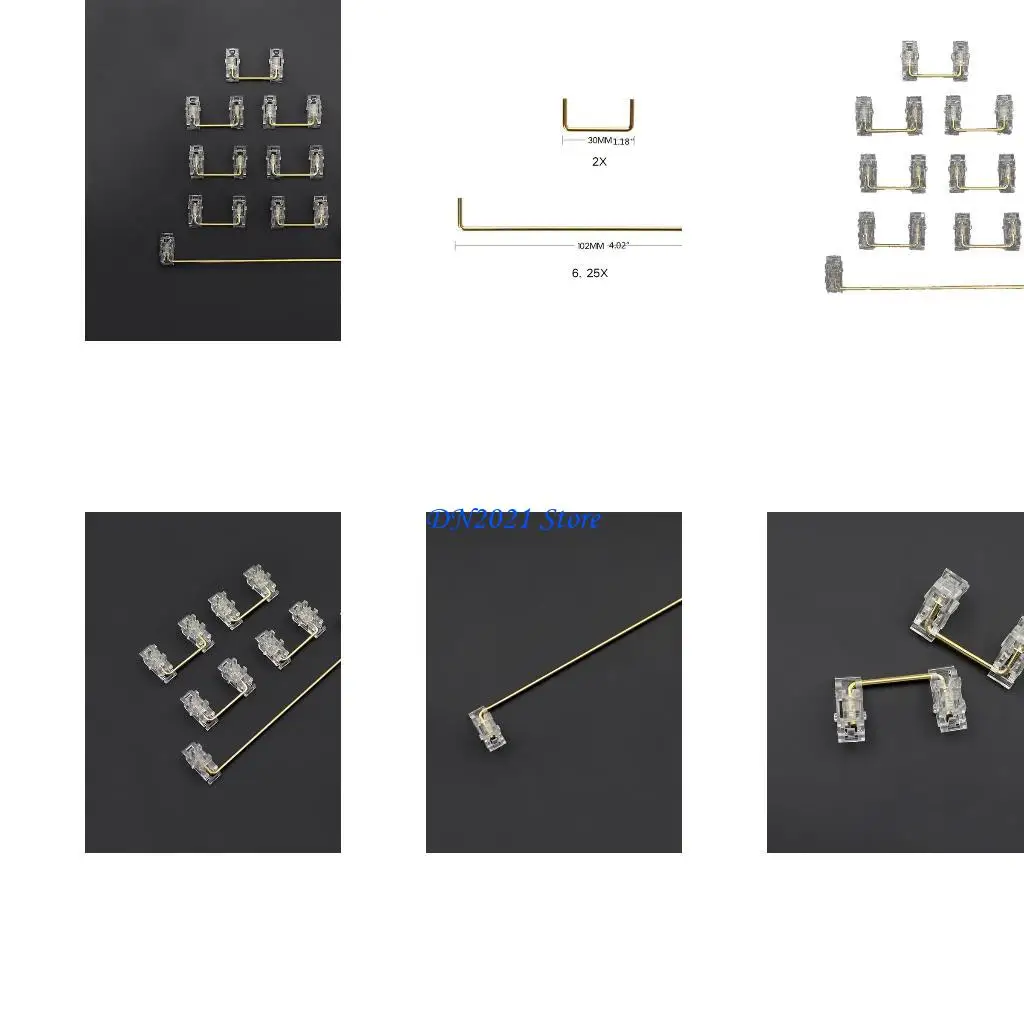 

F3KE Cherry Original and OEM Plate-Mounted Plate Stabilizers Satellite 6.25u for 61 104 108 Mechanical Keyboard