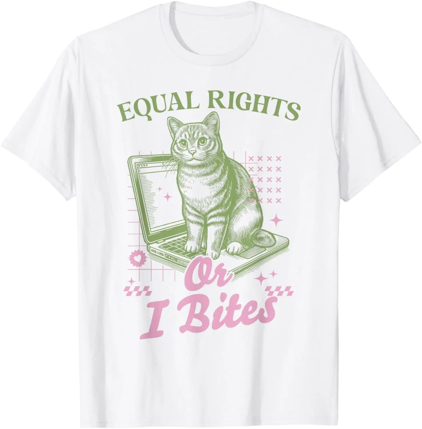 Funny Feminist Cat Equal Rights Or I Bites Cat Kitty Lover T-Shirt Hoodie