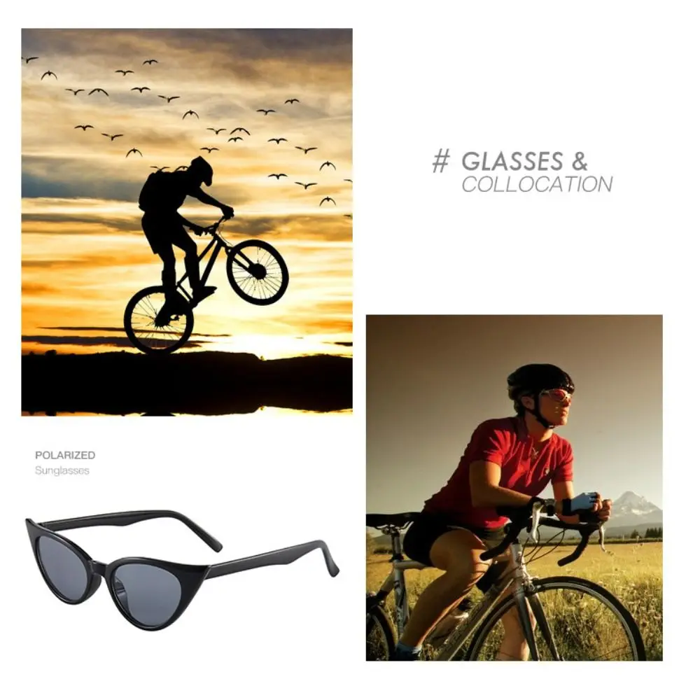 نظارات شمسية كلاسيكية بإطار صغير على شكل عين القطة ملونة للأشعة فوق البنفسجية 375 حماية من الشمس نظارات شمسية 90s للنساء