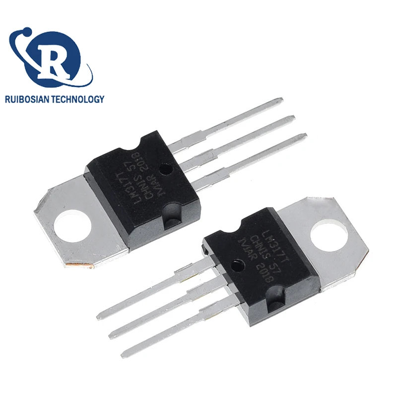 정품 전압 조정기, LM317, LM317T, 1.2V ~ 37V, 1.5A ~ 220, 10 개