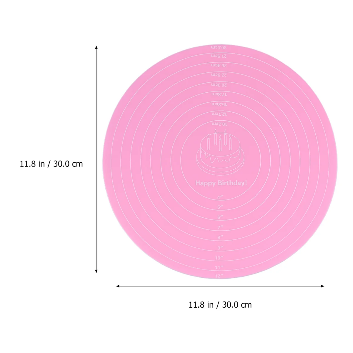 1 قطعة 12 بوصة لوح من السيليكون السلس متجمد عدم الانزلاق الخبز حصيرة لتزيين الكعكة الزفاف قاعدة عرض كعكة مستديرة القرص الدوار #6