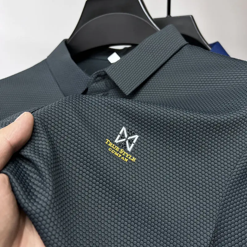 メンズ半袖ポロシャツ,ラペルシャツ,レタリングプリント,カジュアル,通気性,トレースなし,ハイエンド,夏のファッションブランド