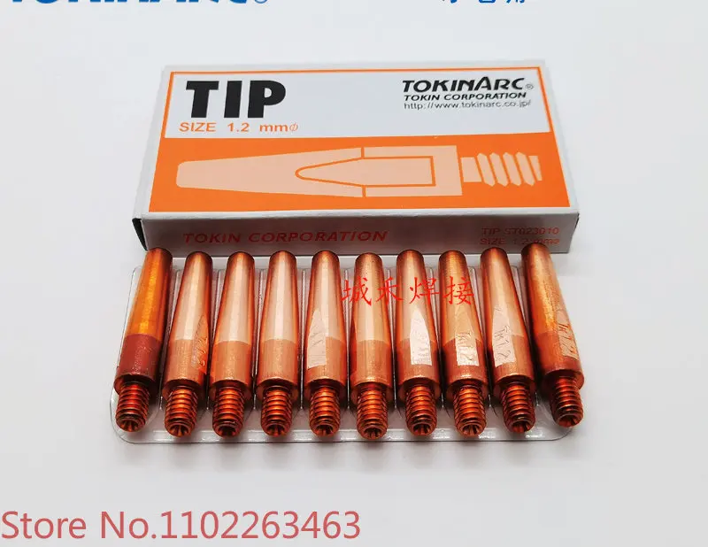 

5 pieces Dongjin TOKINARC chrome zirconium copper contact nozzle ST002003 robot contact nozzle 1.2 length 40/45mm