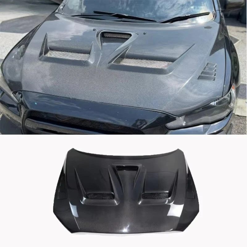 Carbon Fiber Hood Bonnet for 2008-2018 Lancer EX Cover