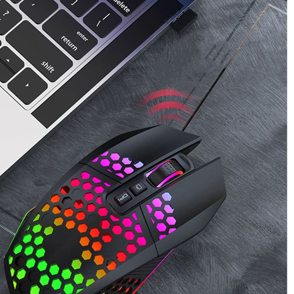 

1Pcs Wireless Game Mouse Adjustable Dpi Rgb Wireless Design Ergonomic Computer Mouse for Gaming Home Office Laptop