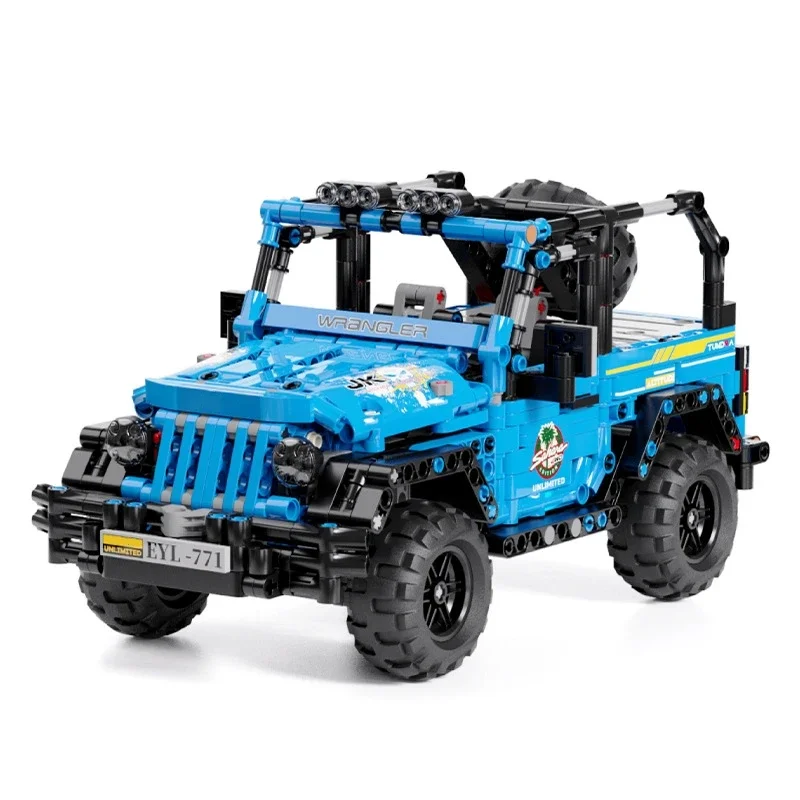 SUV Series Off-road Racing Car Building Blocks Pull Back Vehicle Bricks Toys for Children Boys Gift