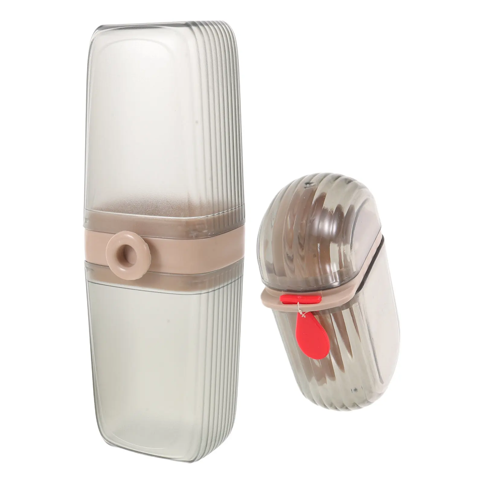 1Set Plastic Portable Portable Toothbrush Case Holder Container Dental Travel Kit For Travel Cup Toothpaste Compact