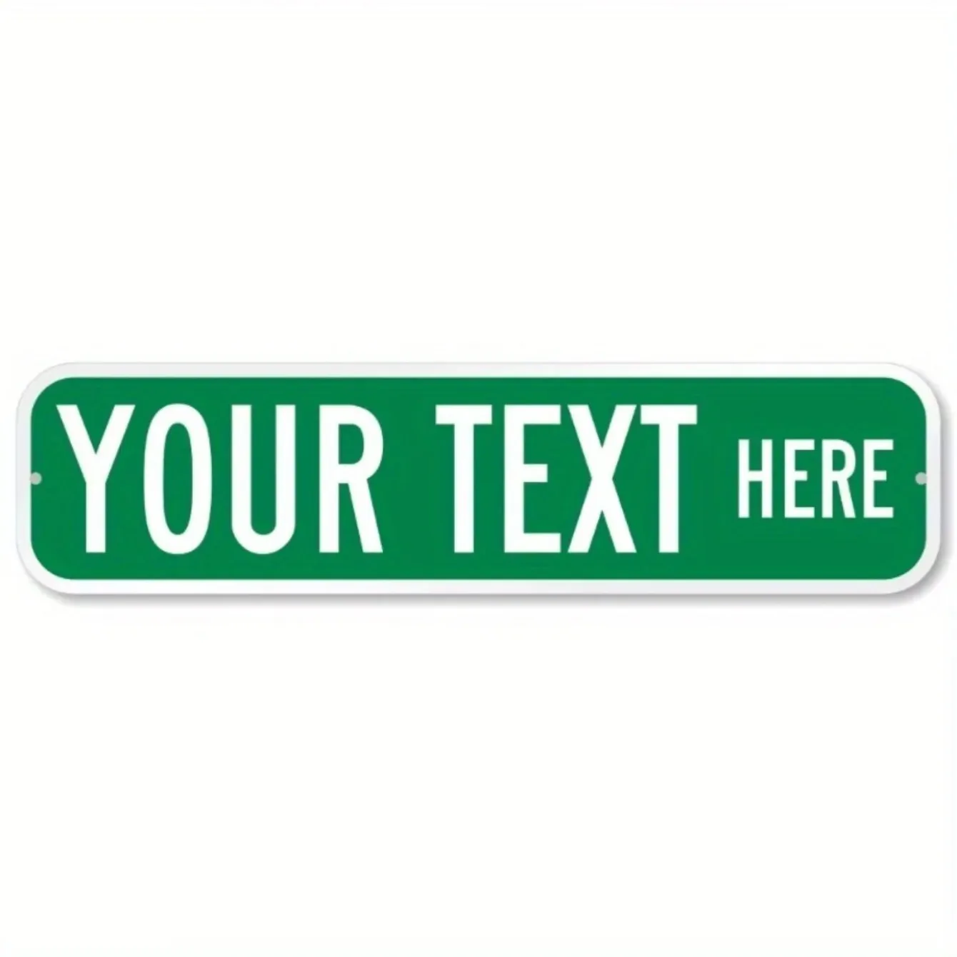 Personalized Green Street Sign (Customizable) - Custom Exclusive Metal Sign with Custom Text, Ideal for Outdoor Decor.