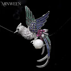 National Style Retro Brooch Fashion Pearl Brooch Animal Accessories Phoenix Bird Brooch