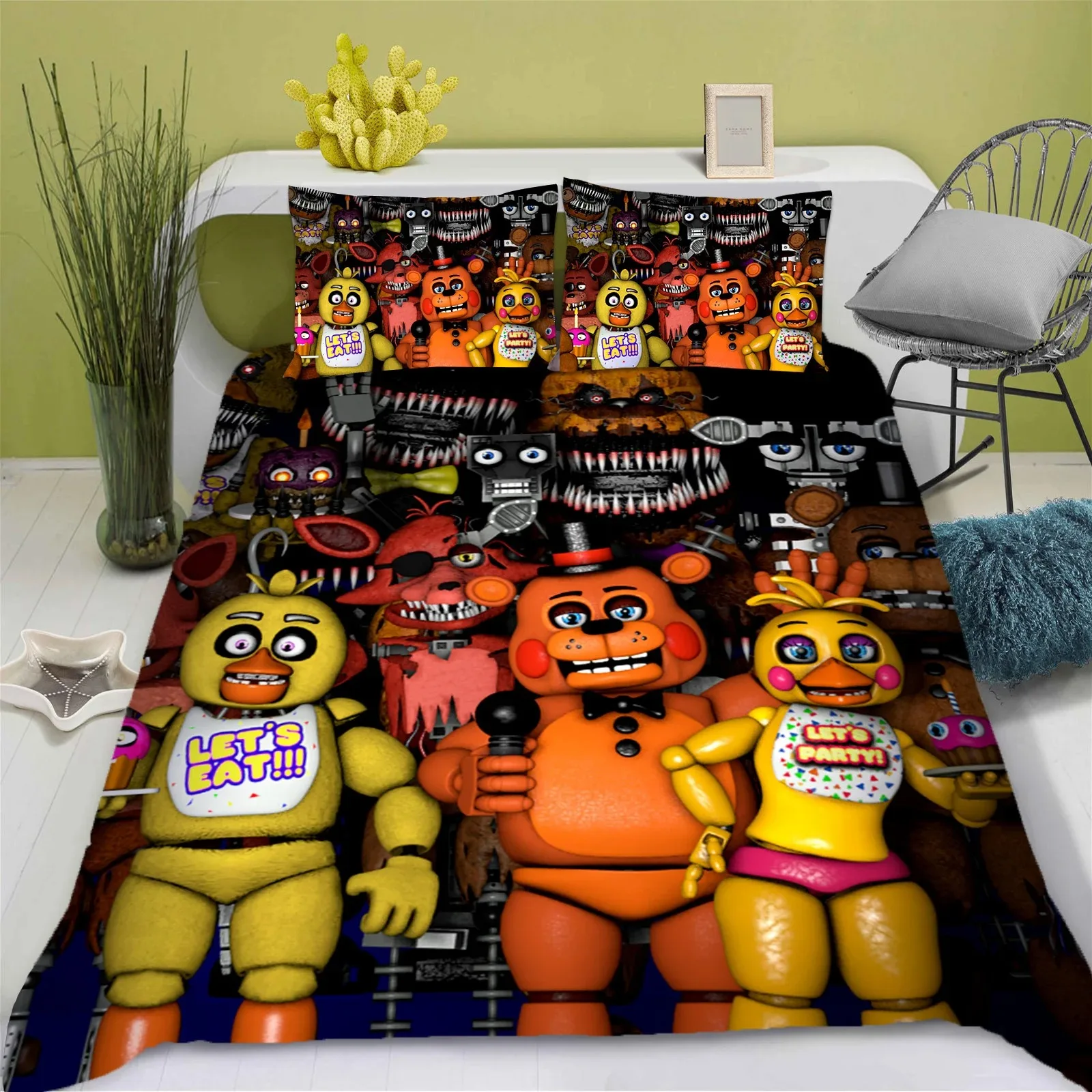 

Game F-Five N-Nights At F-Freddys Duvet Cover Set Home Style Bedding Soft Laundry Cotton Bed Student Dormitory Gift
