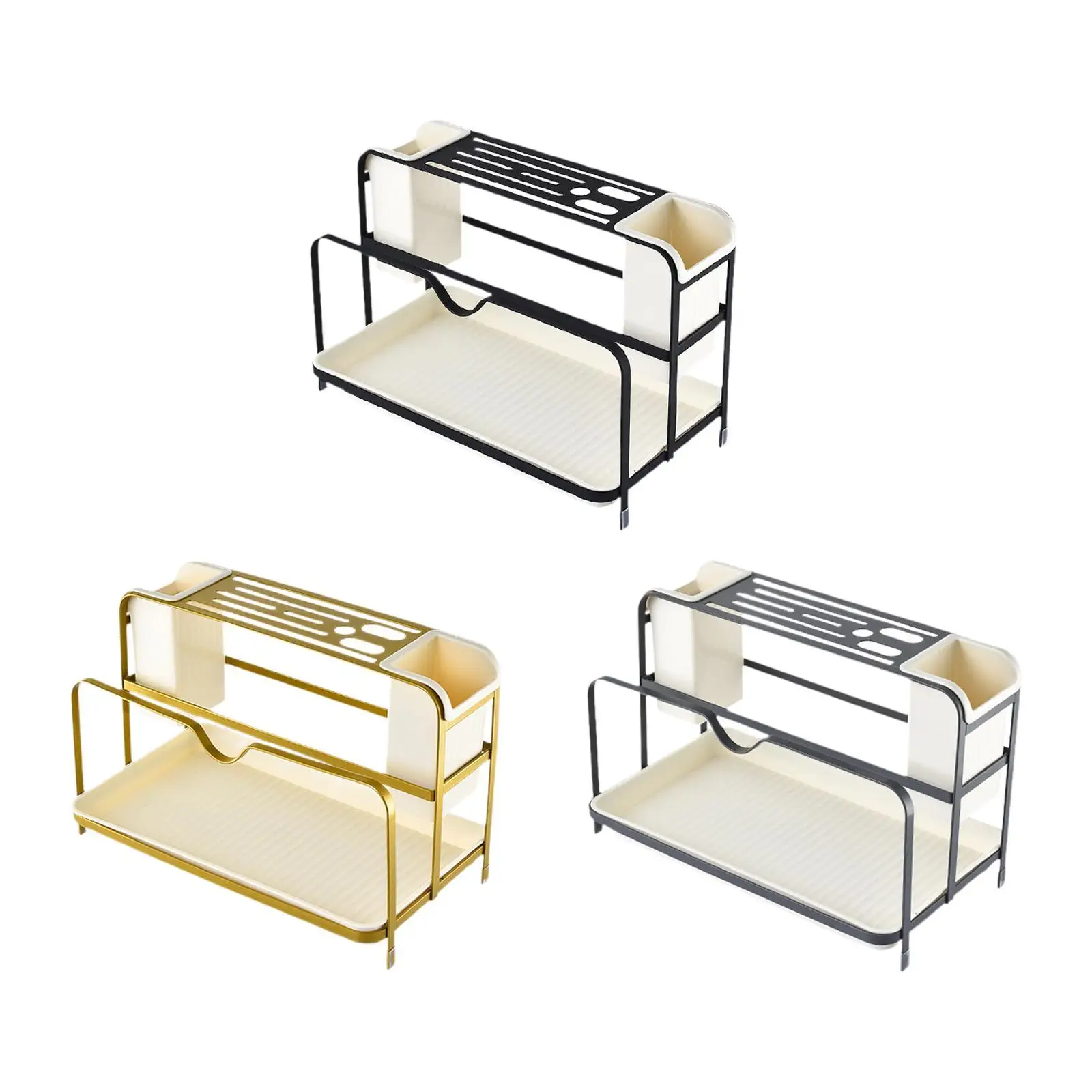 

Metal Cutlery Organizer and Storage Rack Pot Lids Placement Cutlery Utensil Organizer for Chopstick Forks Spoons Cutting Boards