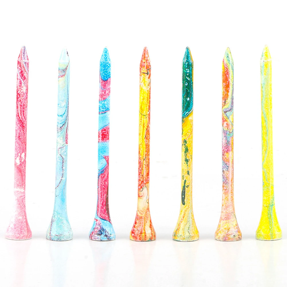 50 قطعة الخشب جولف تيز كرة جولف الأظافر تيز أكثر استقرار جولف التدريب الكرة المحملة الملونة كرة جولف حامل تيز إكسسوارات الغولف