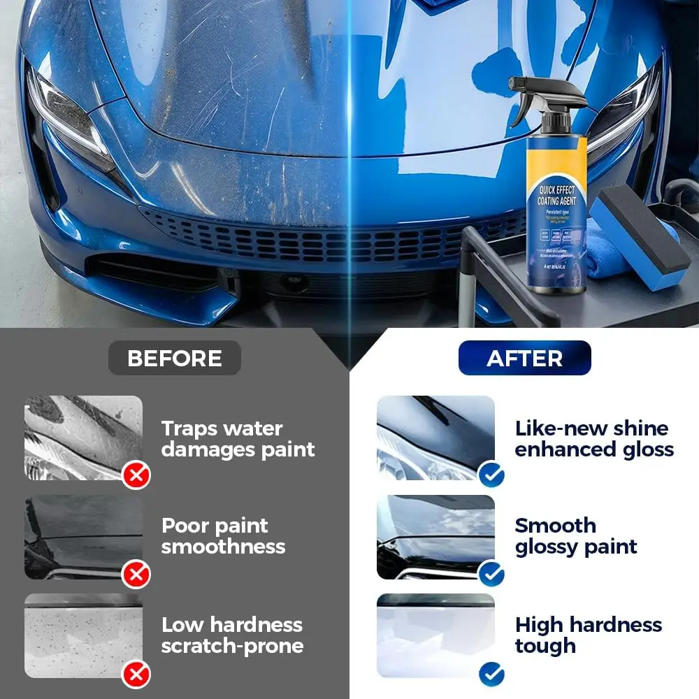 Glass Cleaner 120ml Car Coating Spray Car Coating Spray for Shine & Protection Quick Acting Paint Protection Polishing and