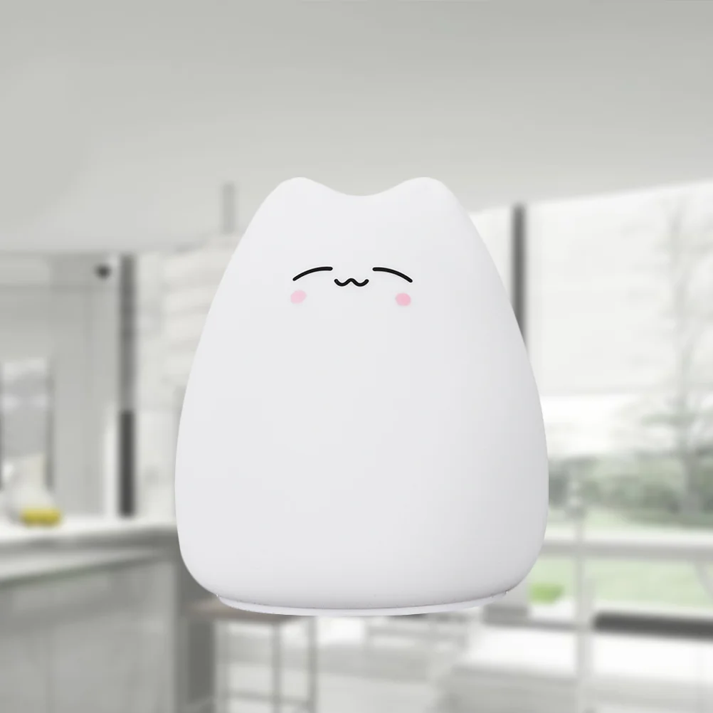 شكل القط الملونة غرفة نوم Led اللمس مصباح ليد ضوء مصباح غرفة نوم غرفة المعيشة الذكية القط الخفيفة #5