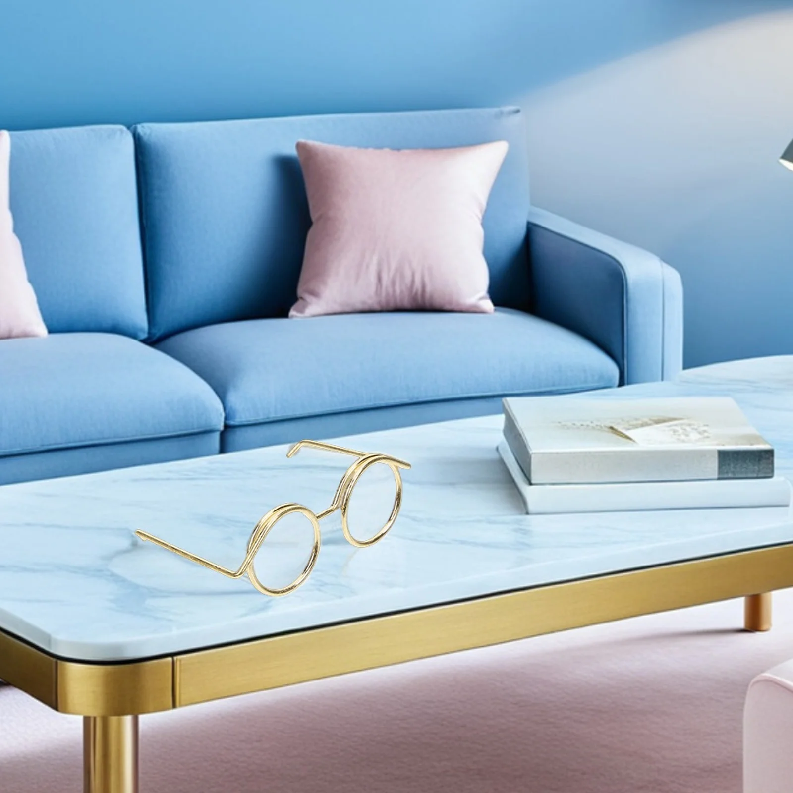 

30 шт. очки кукольный домик очки реквизит поддельные круглые мини-очки ремесло миниатюрные