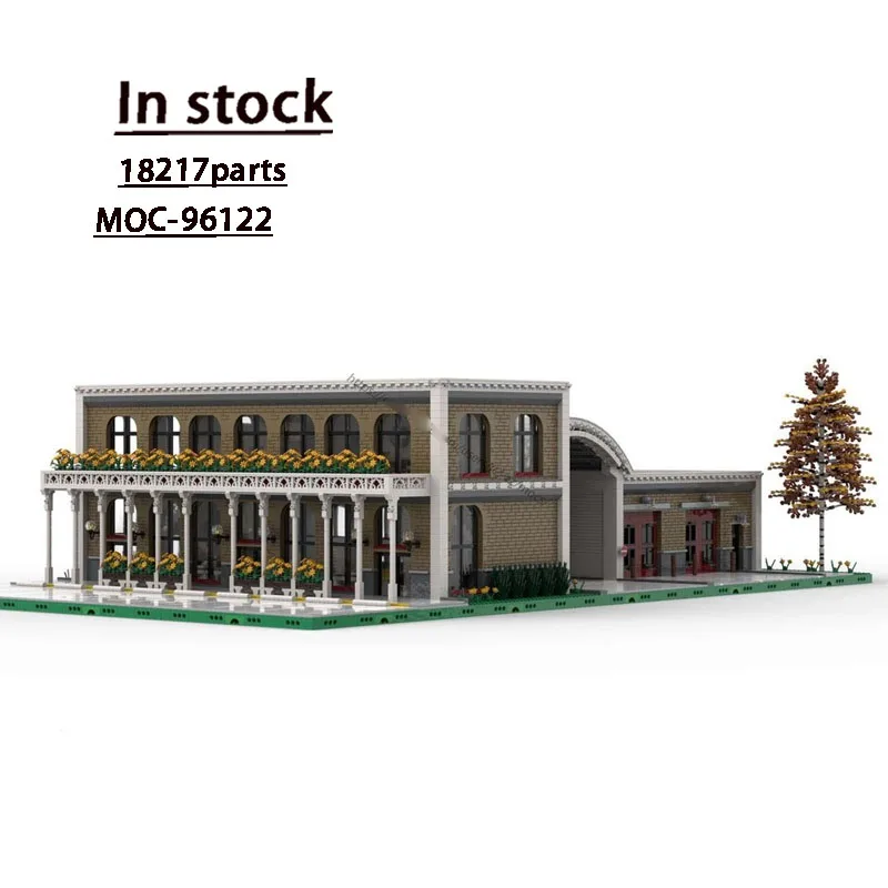 MOC-96122City Bus Terminal Building Block Model, 18,217Parts, Creative Toy Gift for Boys and Children for Birthday and Christmas