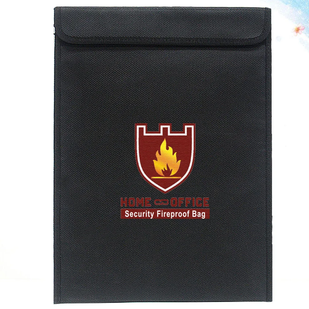 Fireproof File Bag A4 38X28Cm Waterproof Portfolio Pouch For Documents Passports Storage Holder