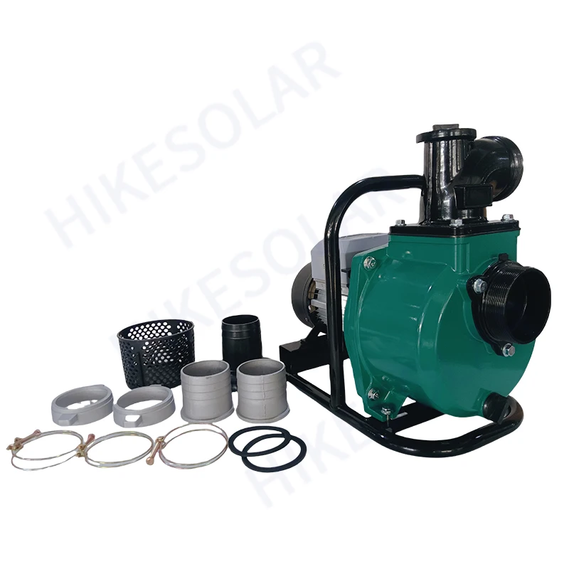 1.1HP Solar Self Prime Water Pump with MPPT Controller 48v DC Portable Booster Pump SS304 Impeller Farm Agriculture Irrigation