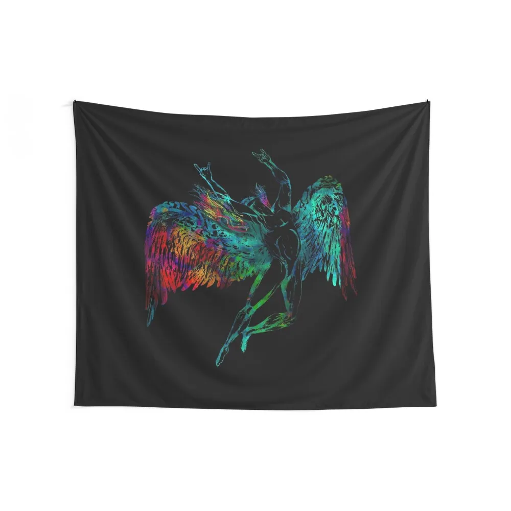 ICARUS THROWS THE HORNS - mythical *awesome UNLISTED designs in my portfolio* Tapestry Wall Hanging Tapestry