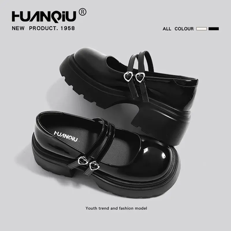 أحذية ماري جين الفرنسية الجديدة لطيف الرجعية مريحة أحذية جلدية أنيقة منصة أسافين عارضة أزياء لوليتا الأحذية النسائية