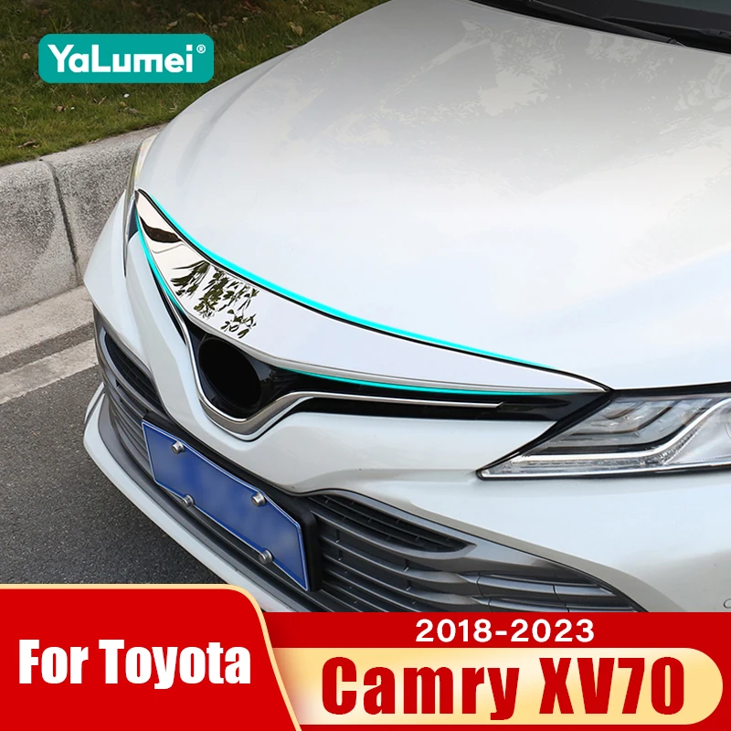 

For Toyota Camry XV70 2018 2019 2020 2021 2022 2023 Camry 70 Car Car Front Engine Trim Hood Lid Decoration Cover Accessaries