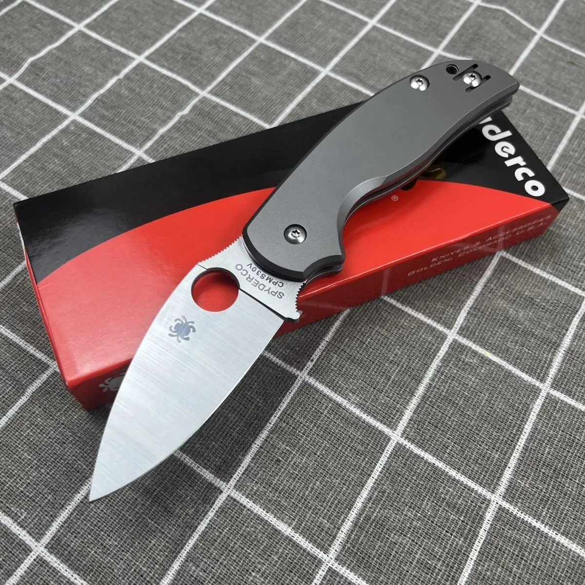 

C123 titanium alloy handle folding knife camping self-defense folding knife portable outdoor fruit knife