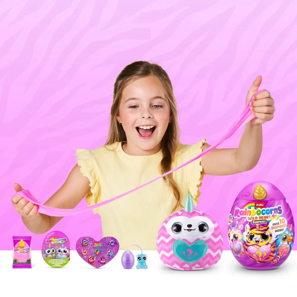 Zuru Rainbocorns مفاجأة البرية القلب مفاجأة سر الأصلي لطيف ألعاب من نسيج مخملي الماركات الصغيرة لعبة هدايا للأطفال يونيكورن اللعب