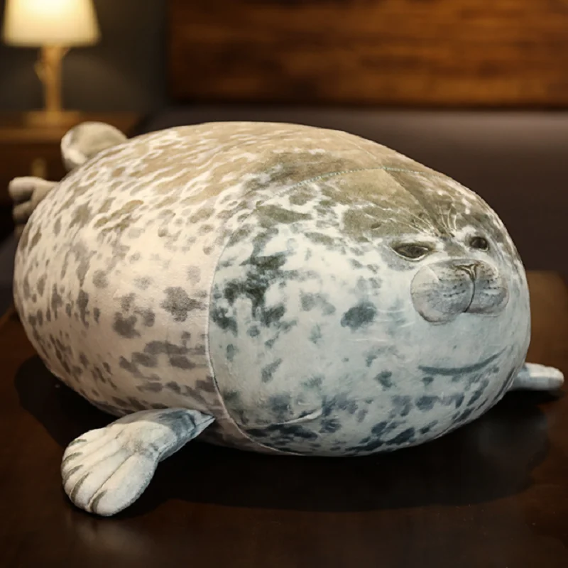 Juguetes con sello de 20cm, juguetes de Peluche con sello Kawaii Blob, novedad en 3D, muñeco de León marino, almohada, figuras de Peluche de animales, decoración de habitación