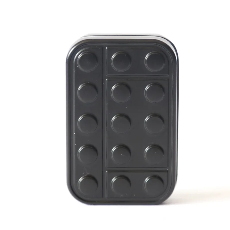 Metall EDC Fidget Slider Schwarz Silber Magnetischer Würfelschieber Haptischer Slider Antistress Fidget Spielzeug Erwachsene Stressabbau Spielzeug ADHS Autismus