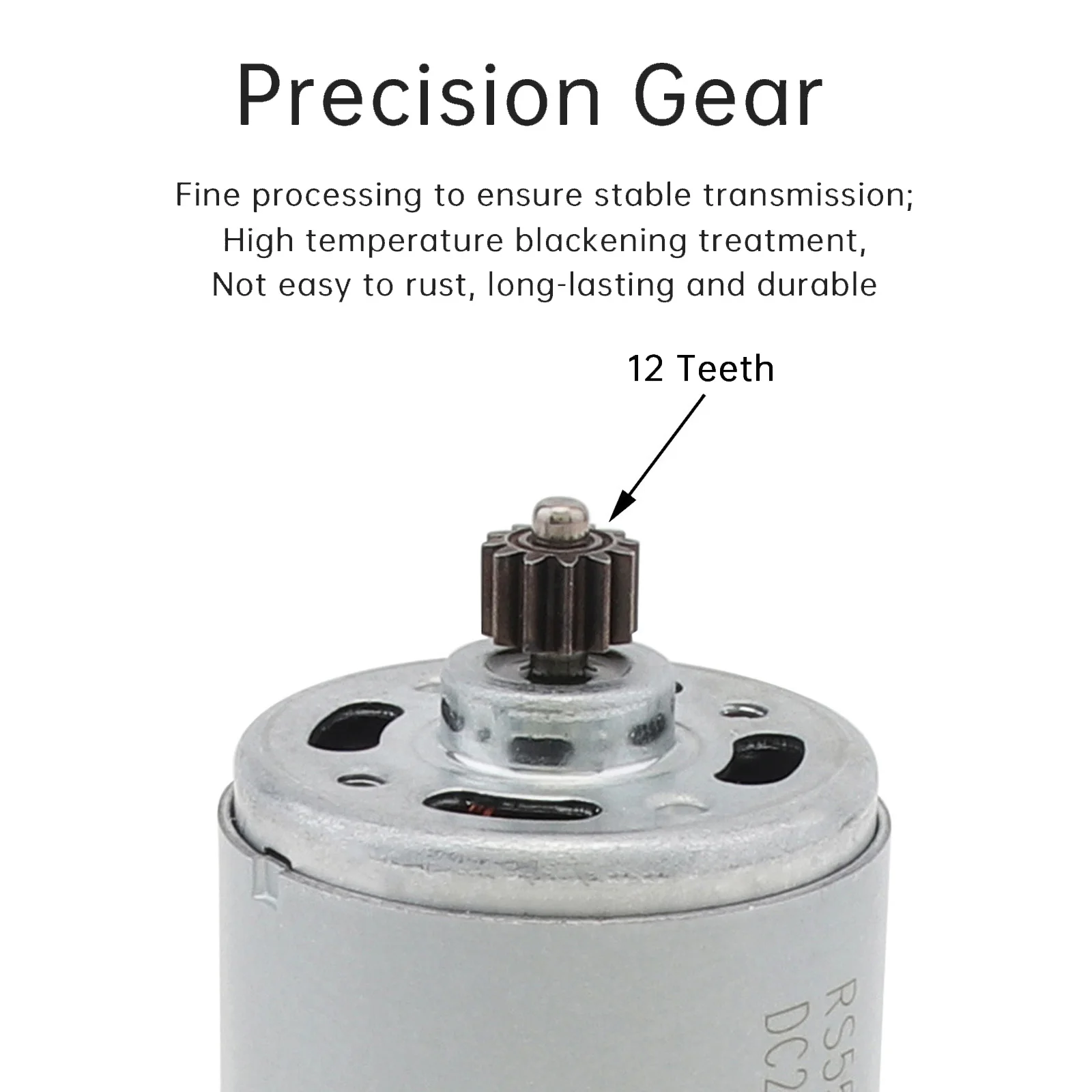 12 Teeth RS550 DC Motor 10.8-25V 21500-29000RPM RS 550 Micro Motor for Electric Drill Screwdriver Electric Saw 12 Tooth DC Motor