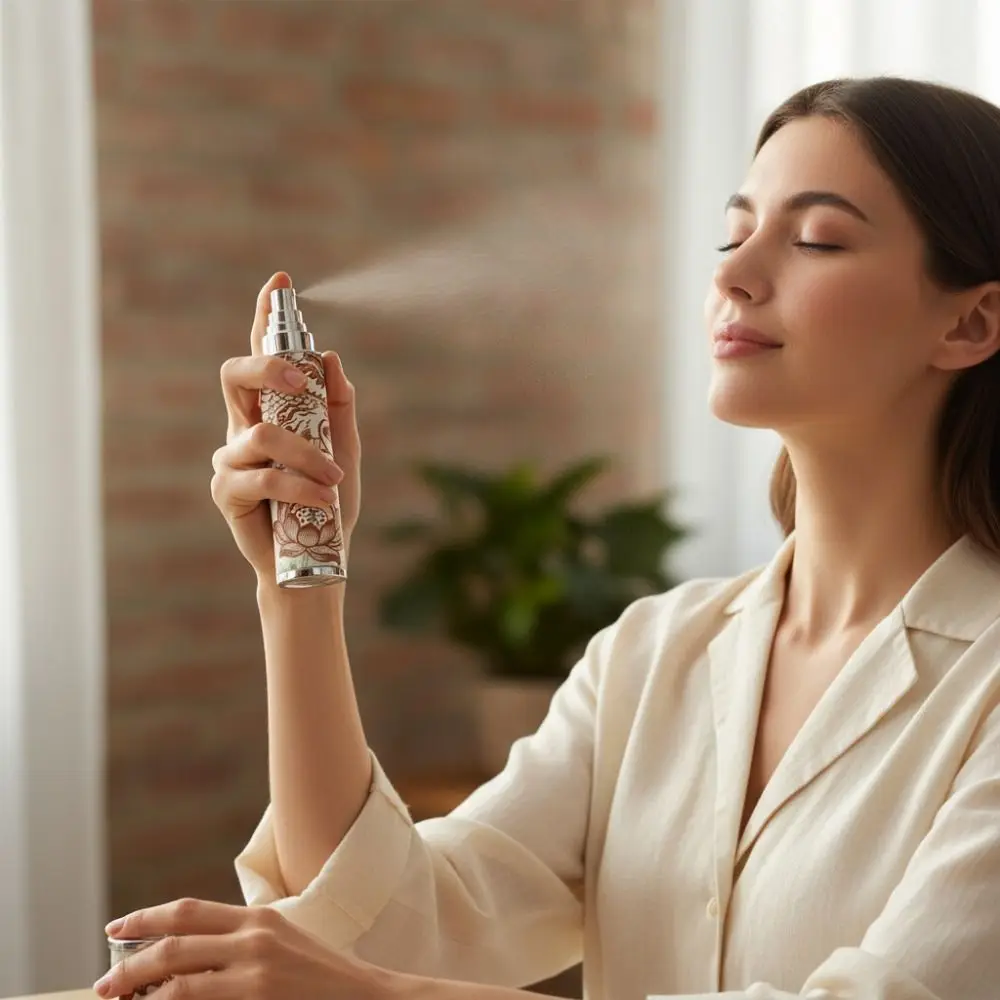 Bouteille de parfum Portable en cuir PU, vaporisateur vide de dessin animé, récipient cosmétique rechargeable de 10ml, voyage