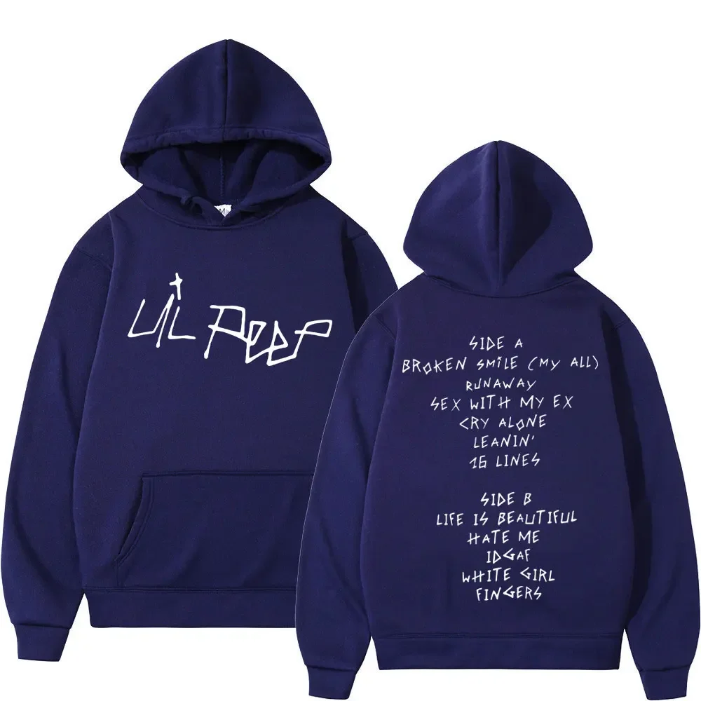 Rapper Lil Peep Fashion Casual Hoodie Men\'s and Women\'s Popular Hip Hop Hoodie Autumn Fashion Retro Wool Hoodie Street Wear