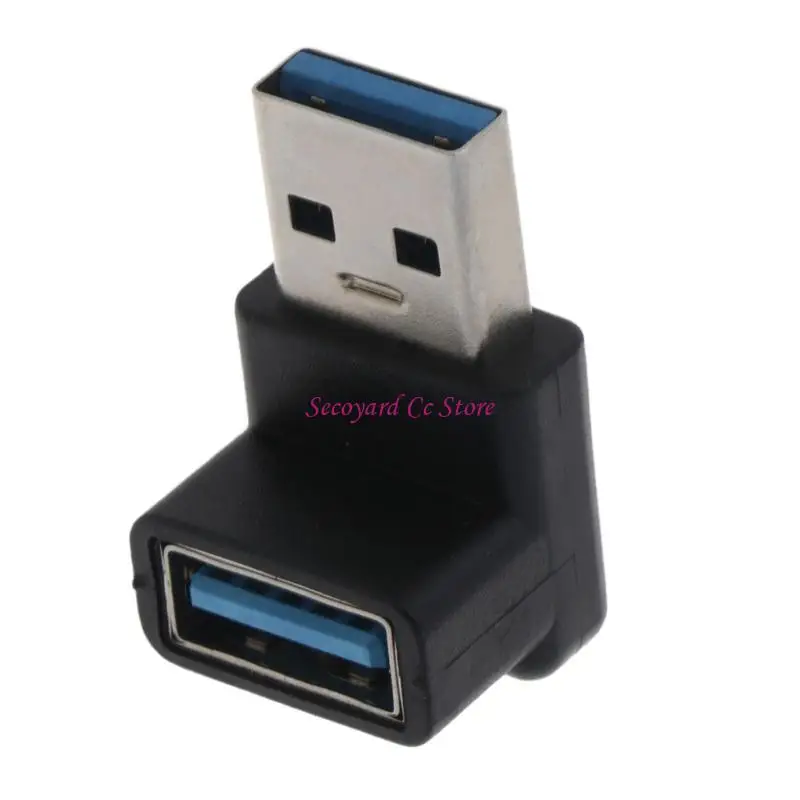 N3UC USB Coupler 90 Degree Male to Female Adapter 5Gbps Super Speed USB Plug