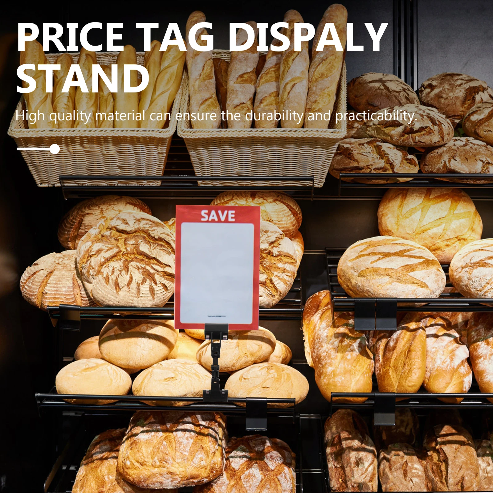 

3 Pcs Price Tag Clip Supermarket Advertising Display Clips Portable Lightweight Safe Materials Card Sign
