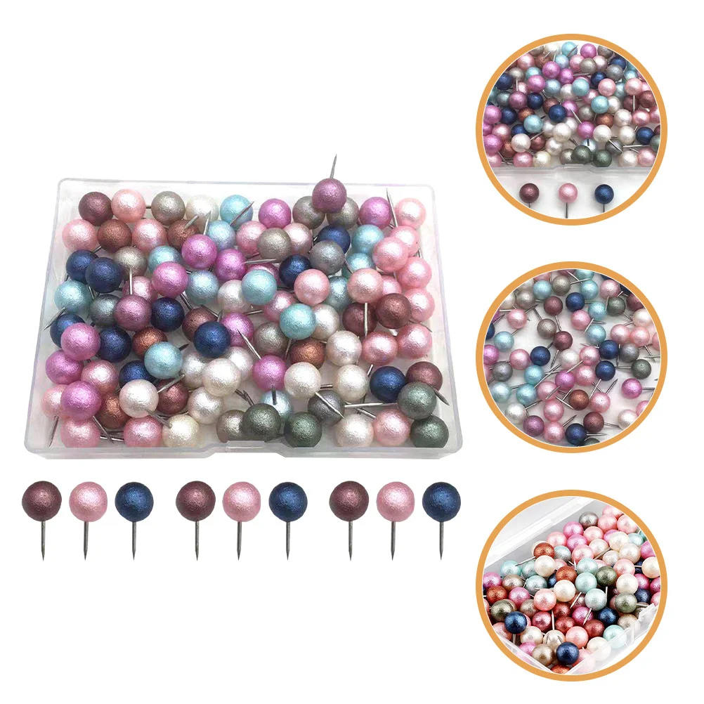 100 قطعة دبابيس ضغط الخريطة مع تصميم رأس كروي عقد قوي مقاوم للصدأ لدرسة الجغرافيا مجموعة ملحقات خريطة تنظيم المكتب #5