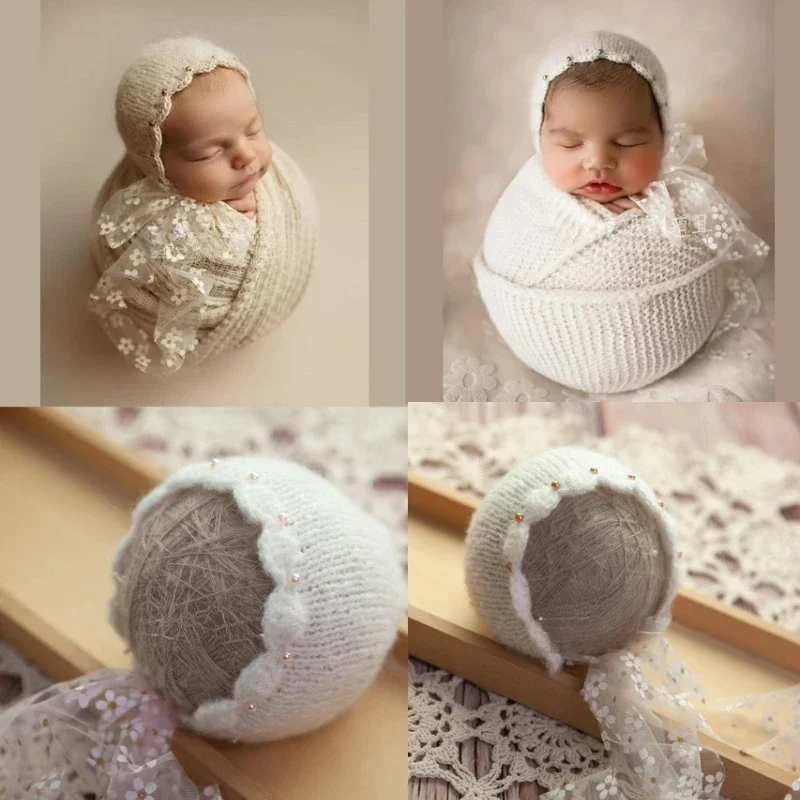 

Newborn Hat Newborn Photography Props Baby Knitted Wool Hat Photo Accessories