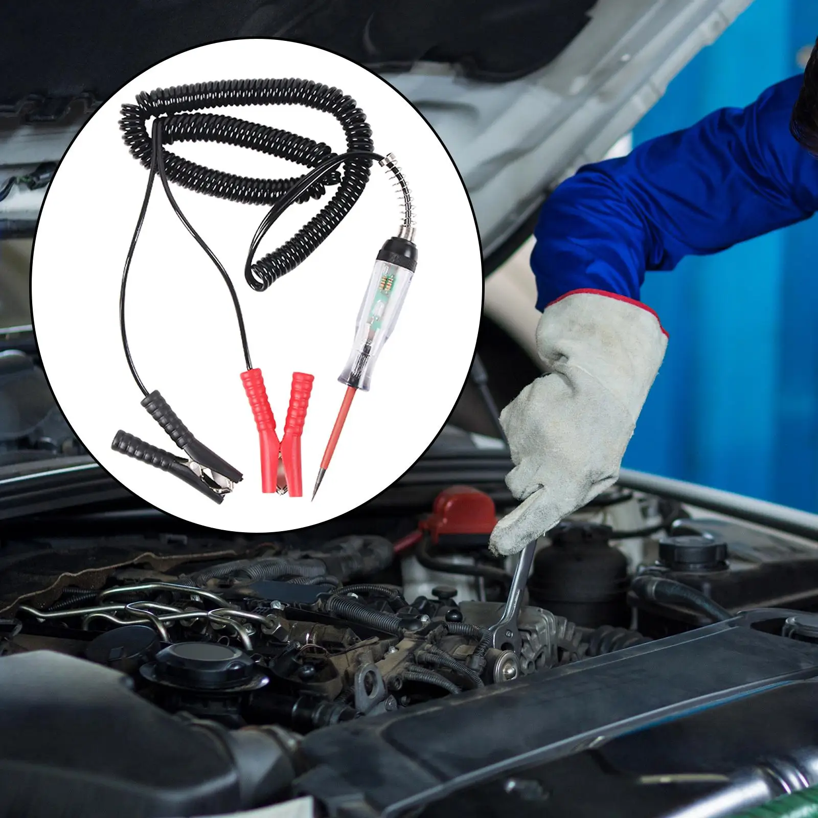 اختبار دائرة السيارات اختبار الضوء الثقيلة الرقمية LED جهاز فحص الدائرة الكهربائية مع