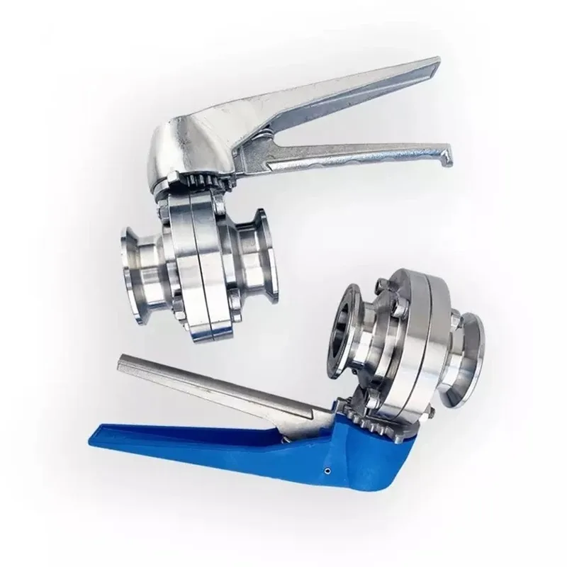 

S304 Stainless Steel Sanitary 1-1/2" 38mm 1.5" Tri Clamp Butterfly Valve Squeeze Trigger for Homebrew Dairy Product