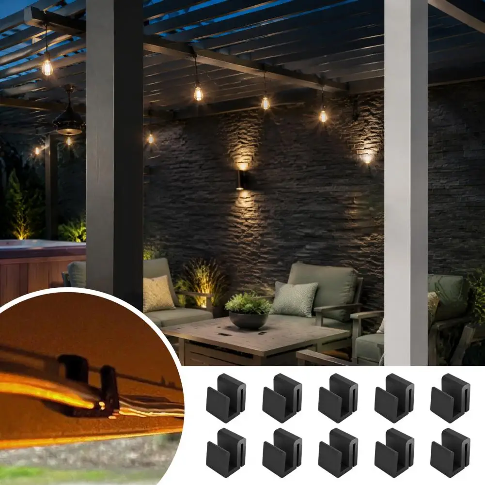 Cable Management for Gazebo Pergola Cable Clips for Mirador Purple Leaf No-drill String Light Holders Weatherproof Outdoor