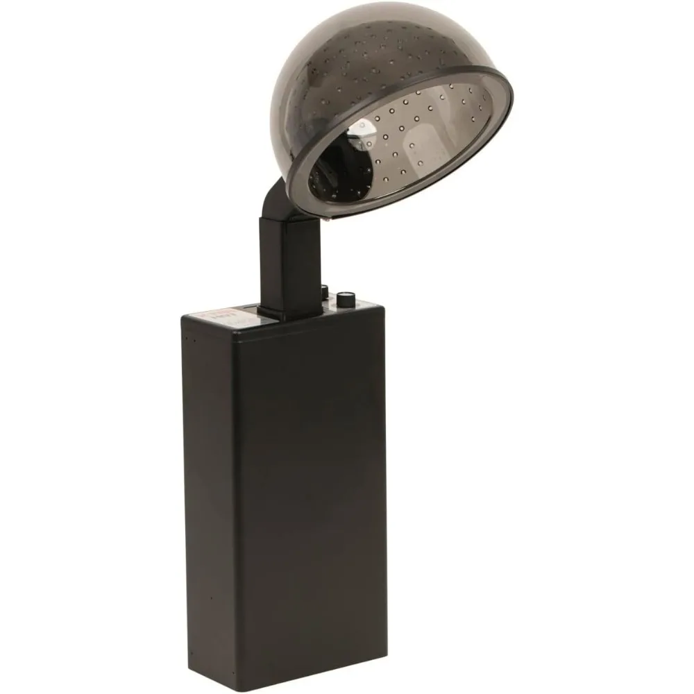 Pengering rambut bertudung ionik, 980 watt, buatan AS, pengatur waktu dan kontrol suhu 4 pengaturan, tudung ekstra besar dapat diatur