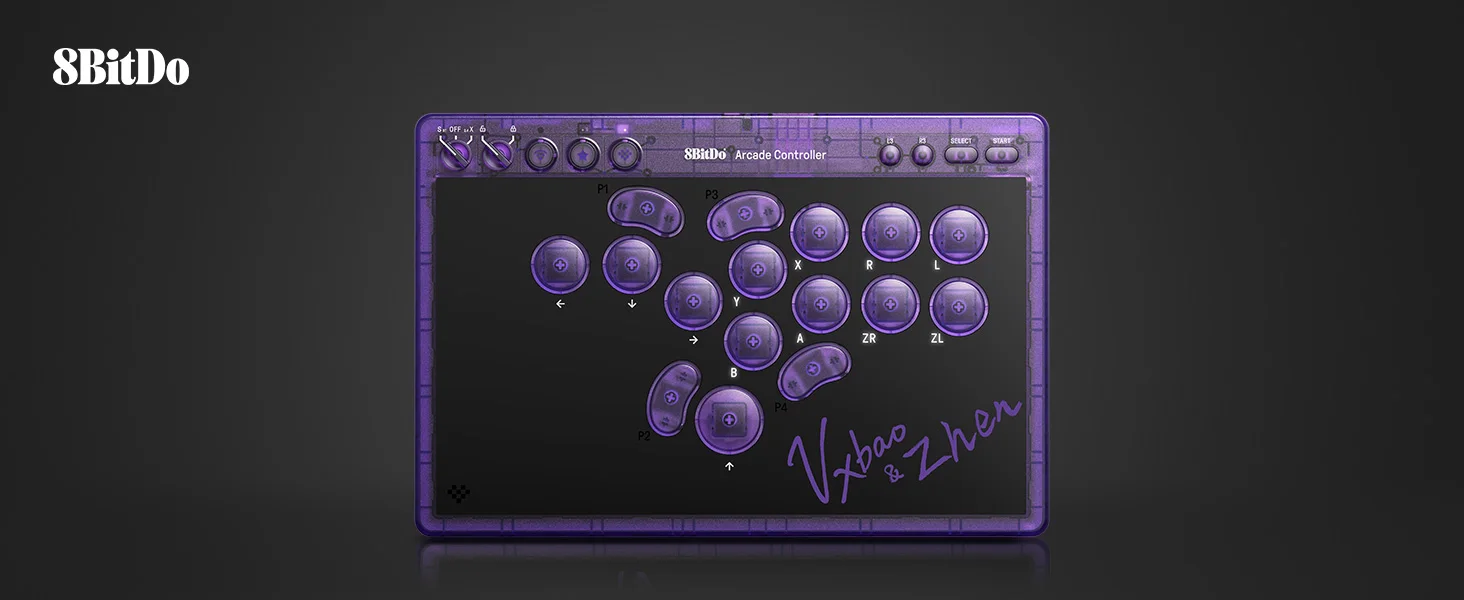 8BitDo All-Button Arcade-Controller für Switch & Windows – 3 Verbindungsmodi, flache lineare Schalter, 4 programmierbare Tasten – Detail 17