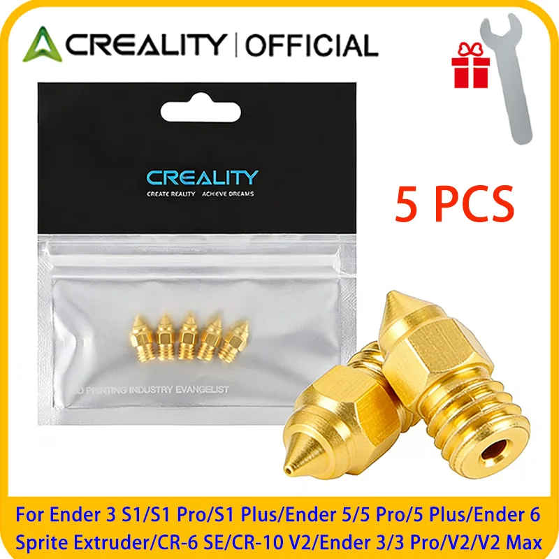 

Creality Ender 3 S1 MK Brass Nozzle Kit, for Ender 3 S1/S1 Pro/S1Plus/Ender 3/3 Pro/Ender 3 Neo/V2 Neo/Max Neo 3D Printer Nozzle