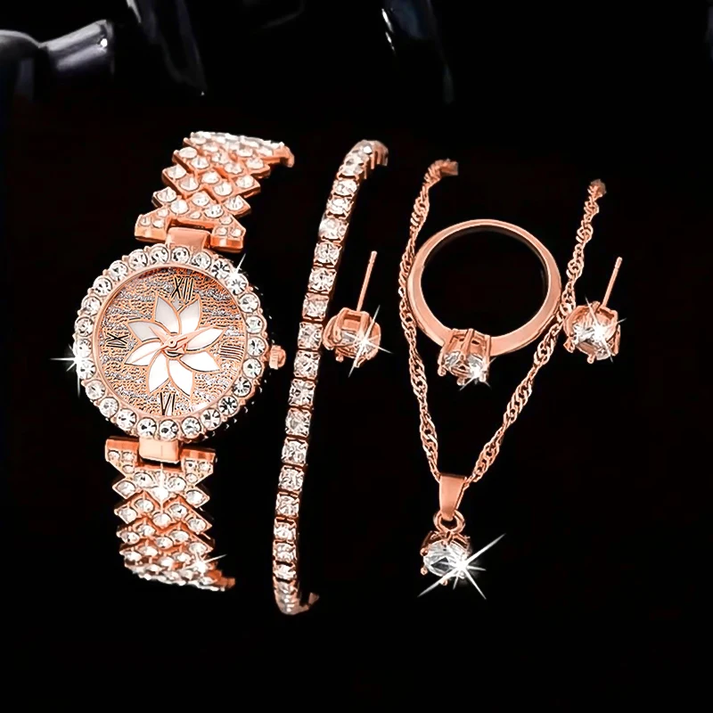 6Pc New Women's Quartz Watch - Gift And Exquisite Combination - Suitable For All Holiday Occasions