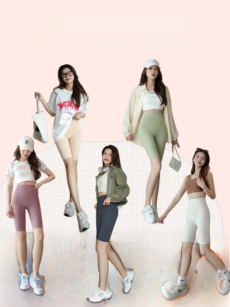 سروال يوجا نسائي عالي الخصر للتنحيف، رفع المؤخرة، خفيف، مناسب للصيف والأنشطة الخارجية، مقاسات كبيرة