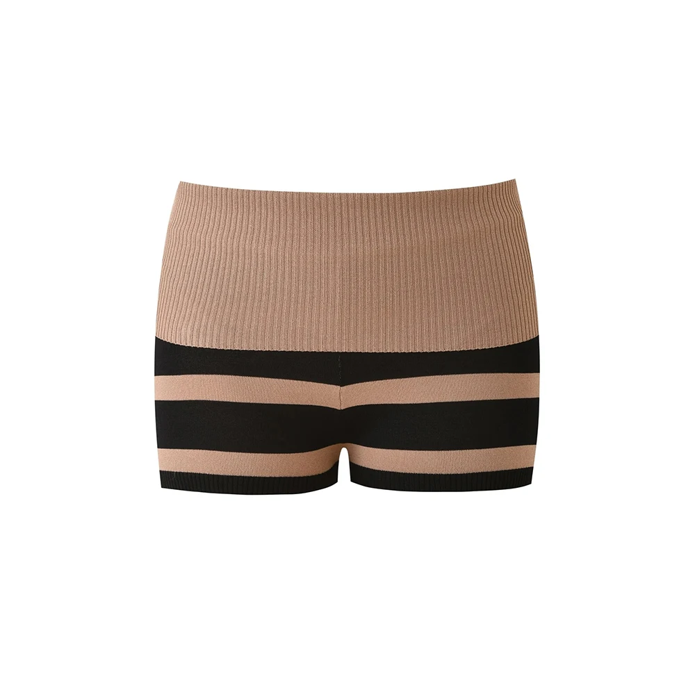 المرأة الصيف Y2k خمر مخطط أضعاف أكثر من متماسكة مايكرو السراويل مثير مرونة الخصر سليم صالح الخروج قيعان المتسكعون السراويل