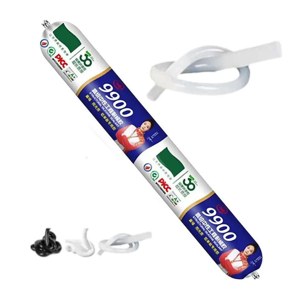 9900 Transparent Silicone Sealant for Roof Wall Cracks Waterproof Stretch Resistant Leak Repair Caulk for Bathroom Windows