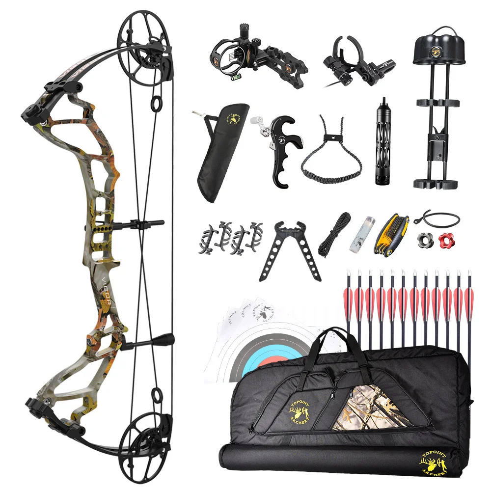 Archery Hunting Compound Bow VIGOR, CNC Milling Riser,USA Gordon Composites Limb,BCY String OEM/ODM